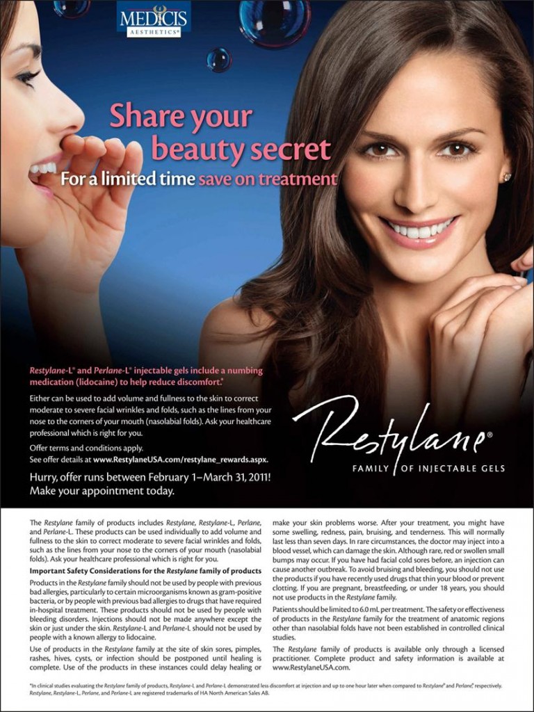 Dr. Lauren Greenberg has specials on Restylane and Perlane