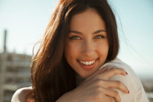 woman smiling